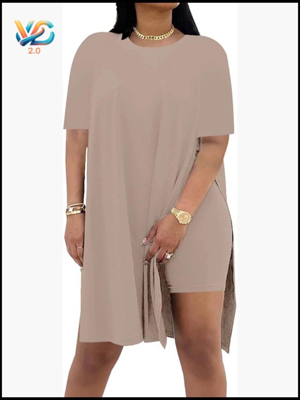 Plus Size 2 Piece Set Short Sleeve Top and Biker Shorts Casual Tracksuit